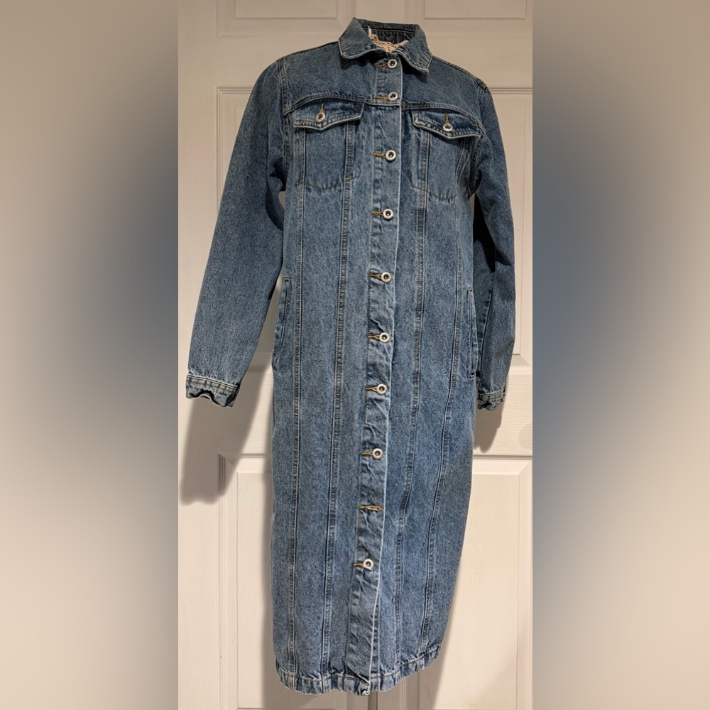 Vintage Long Denim Button-Up Dress/jacket